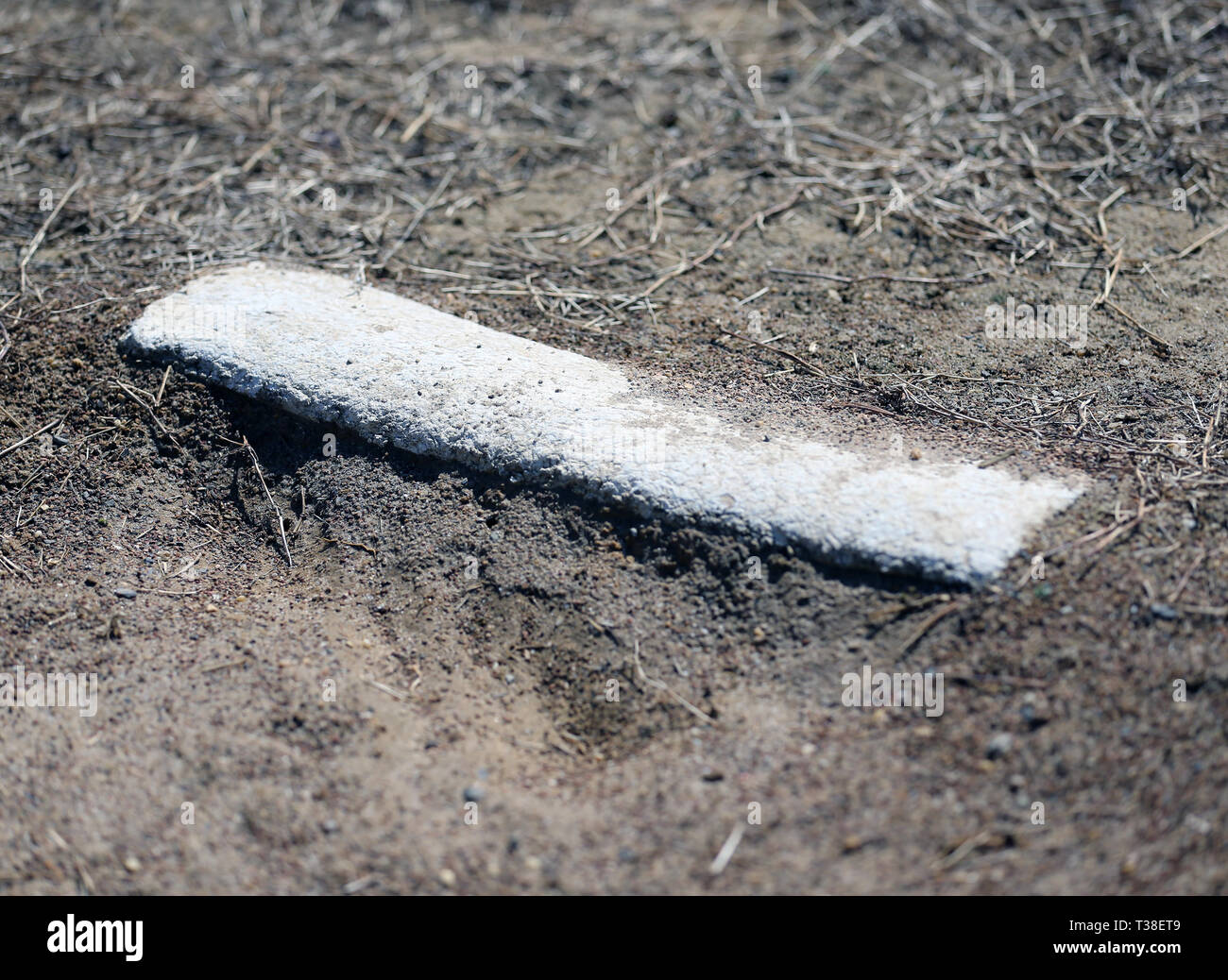 A pitchers mound at a high school baseball field Stock Photo Alamy