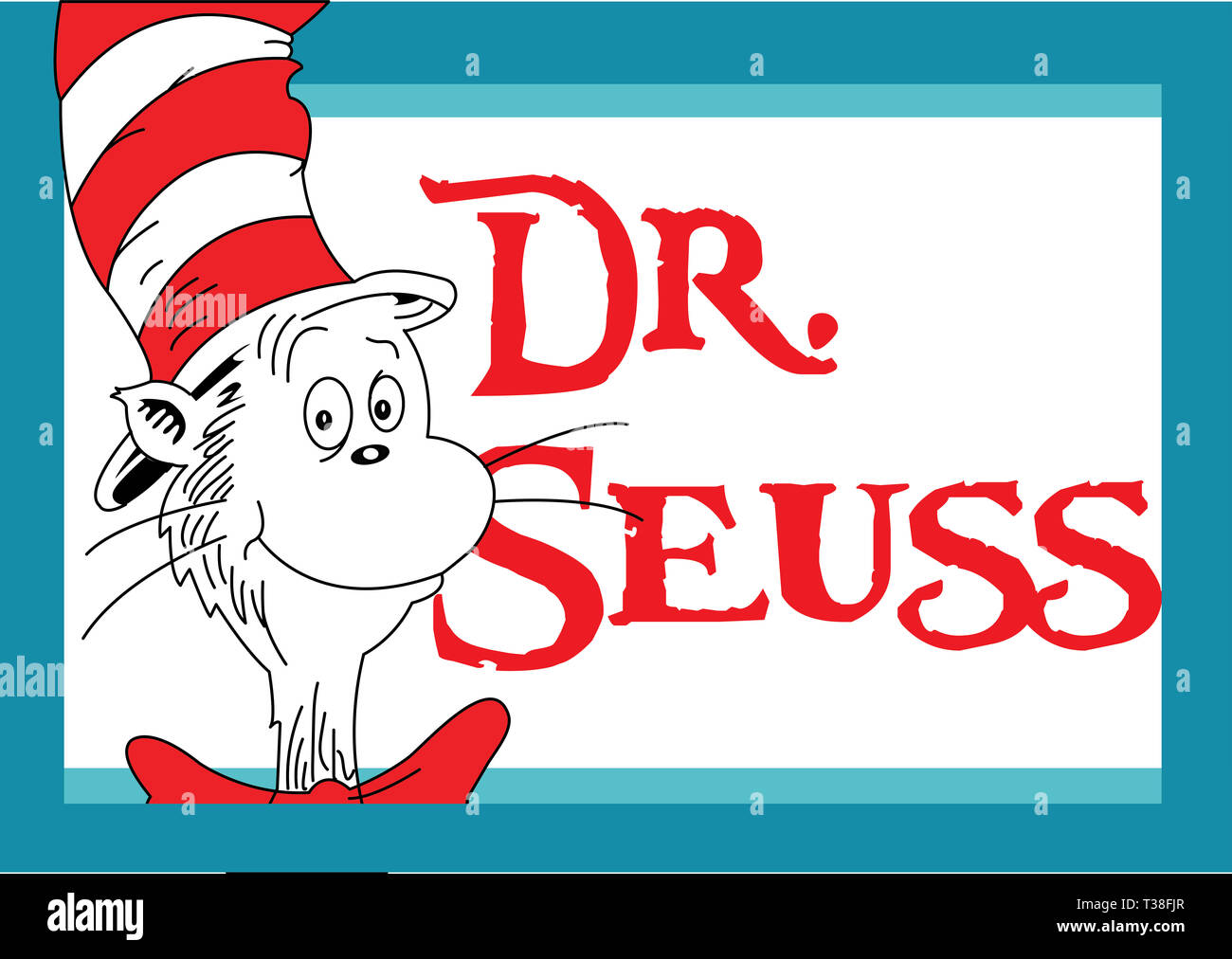 Vector illustration Day of Dr. Seuss. Stock Photo