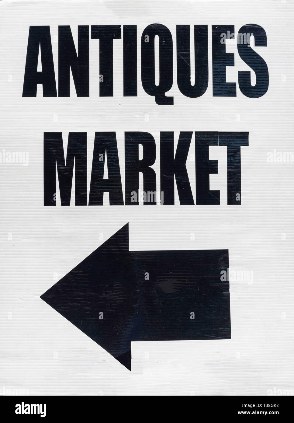 Antiques Market sign, Bermondsey Square, Bermondsey, Royal Borough of Southwark, Greater London, England, United Kingdom Stock Photo
