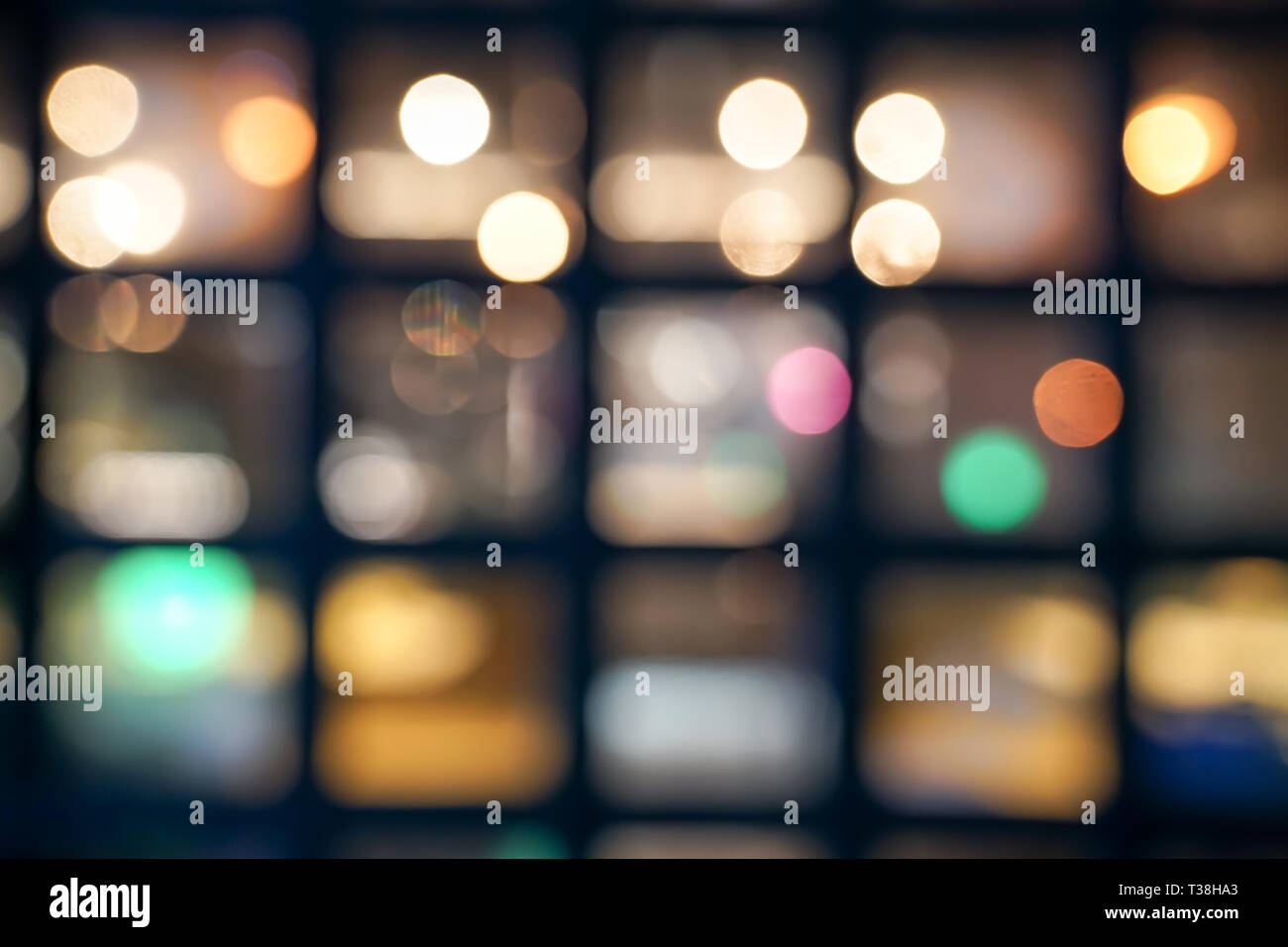 Square window blurry and bokeh behind Stock Photo Alamy