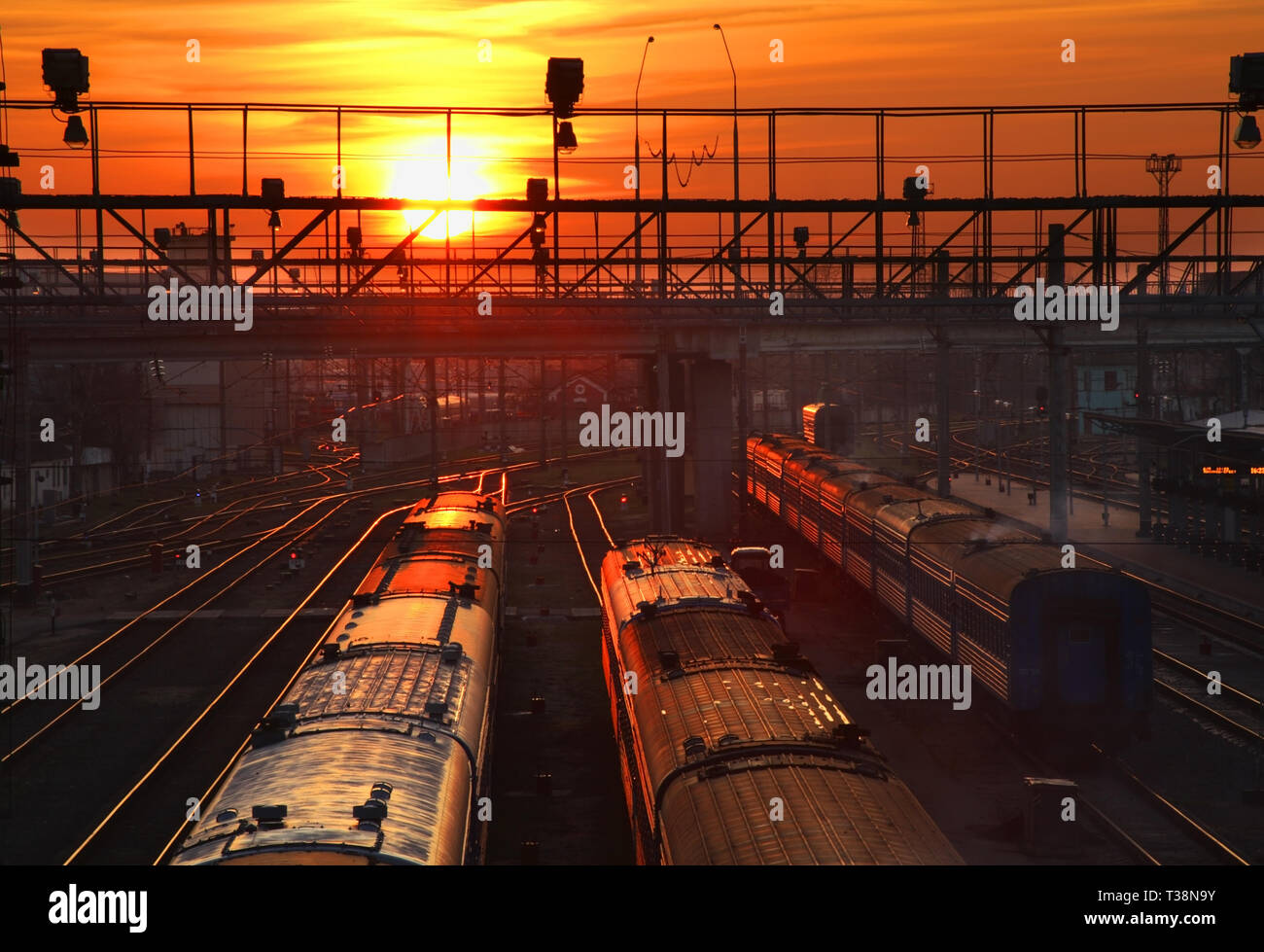 Railway station in Brest. Belarus Stock Photo