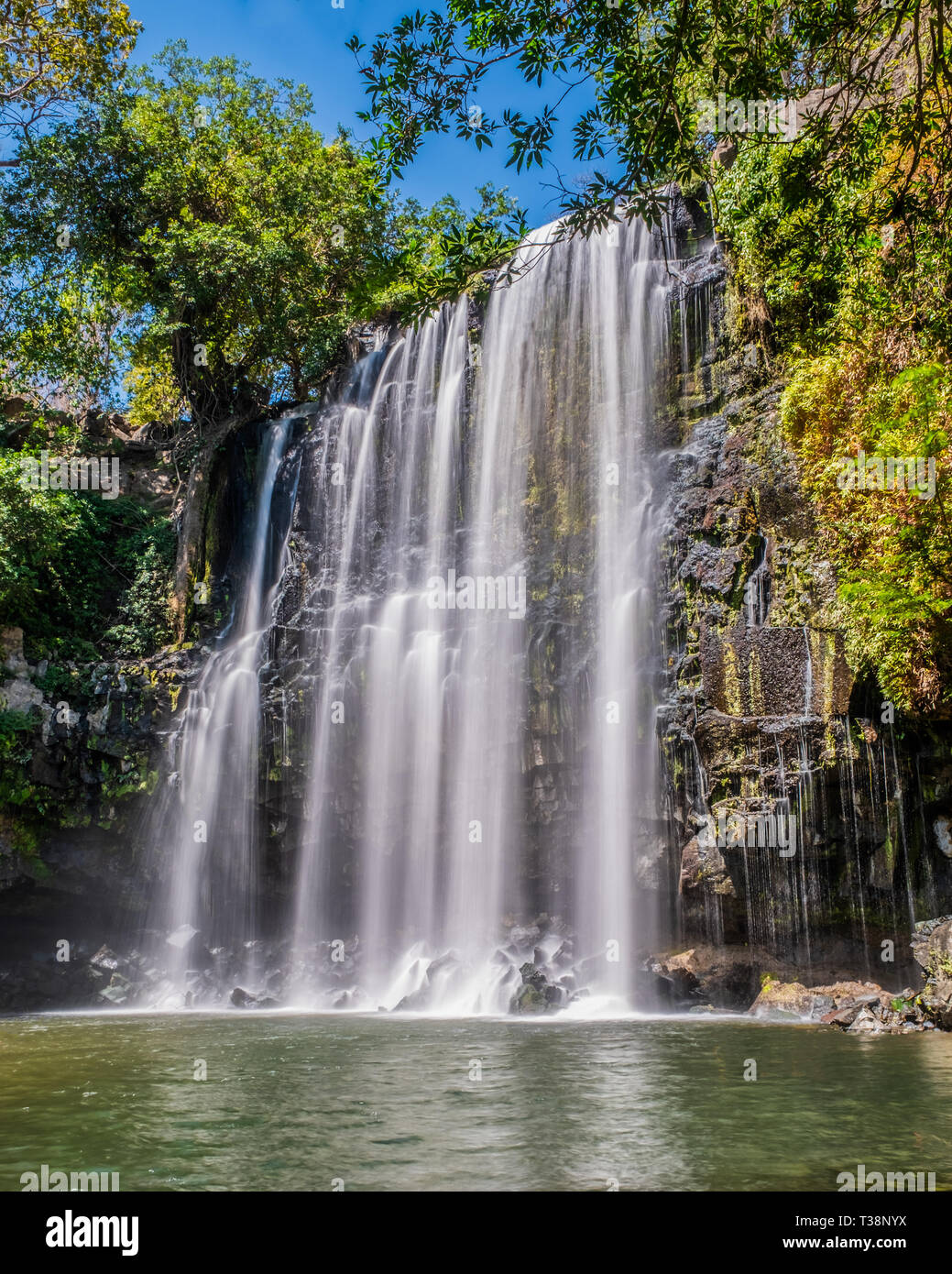 In the dry season there is still lots of water falling 15 metres over the edge of the Llanos de