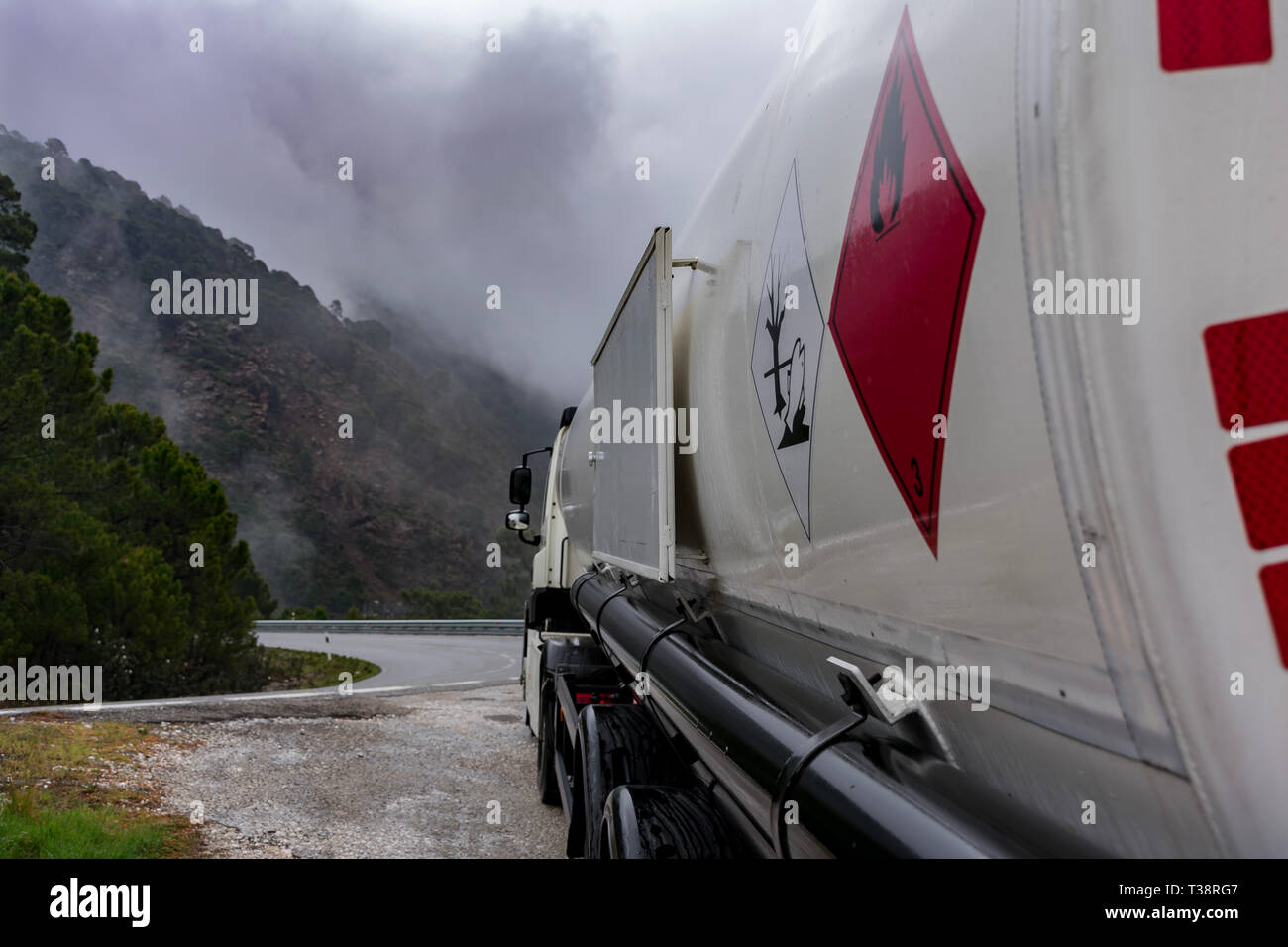 Fuel tanker truck Stock Photo - Alamy