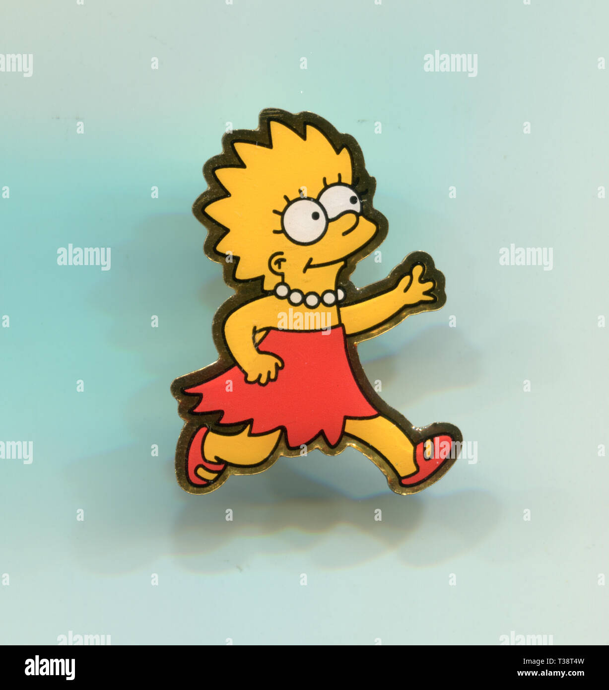 1990s THE SIMPSONS pin badges Bart Lisa FOX Matt Groening