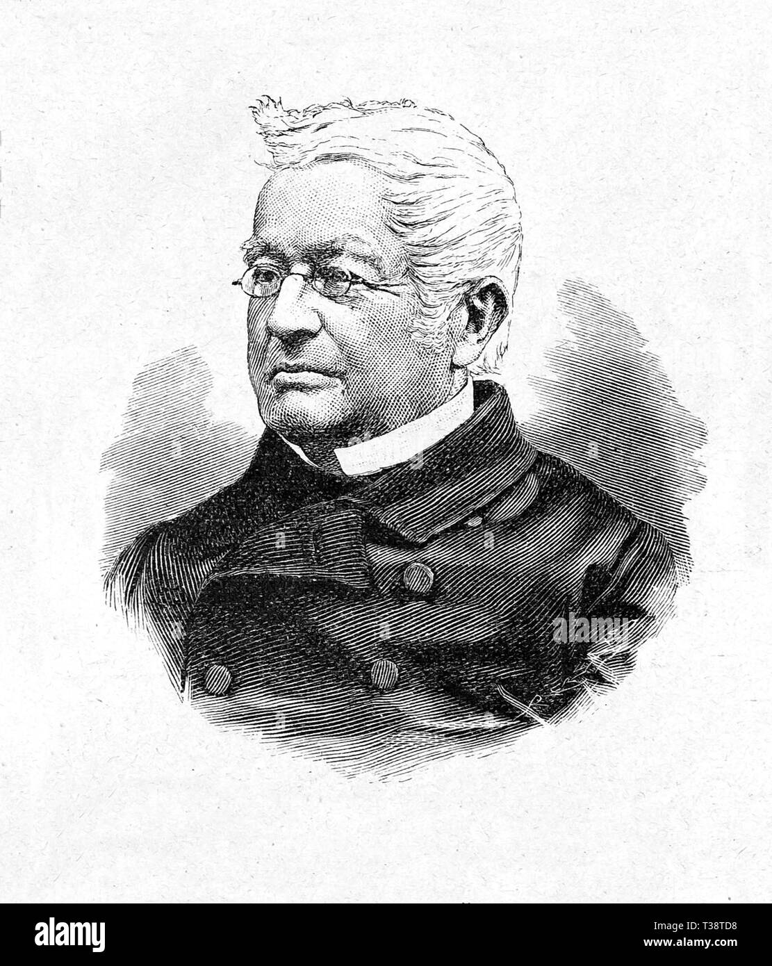 Adolphe Thiers, President of the French Republic. Digital improved reproduction from Illustrated overview of the life of mankind in the 19th century, 1901 edition, Marx publishing house, St. Petersburg. Stock Photo