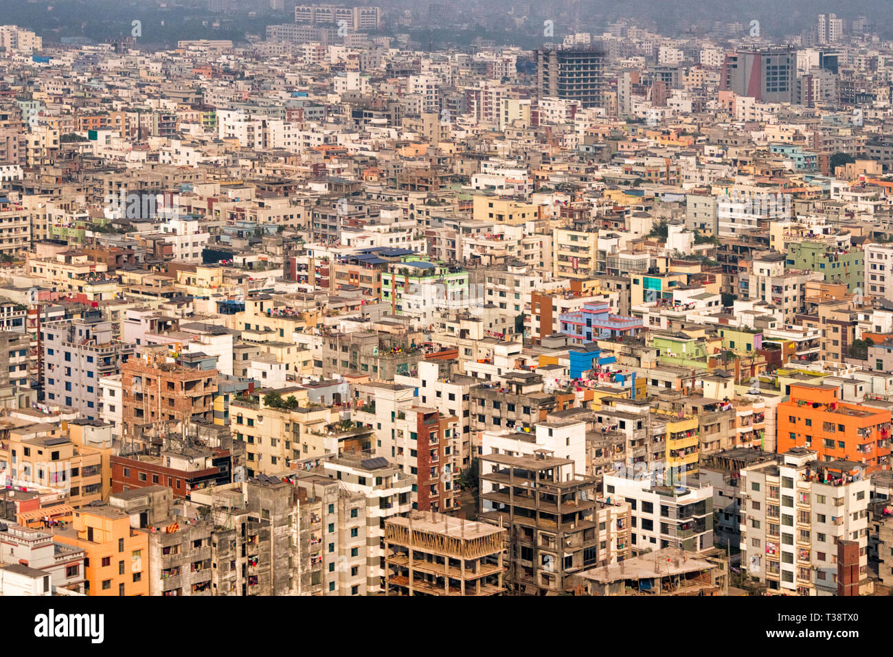 Aerial view of cityscape, Dhaka, Bangladesh Stock Photo