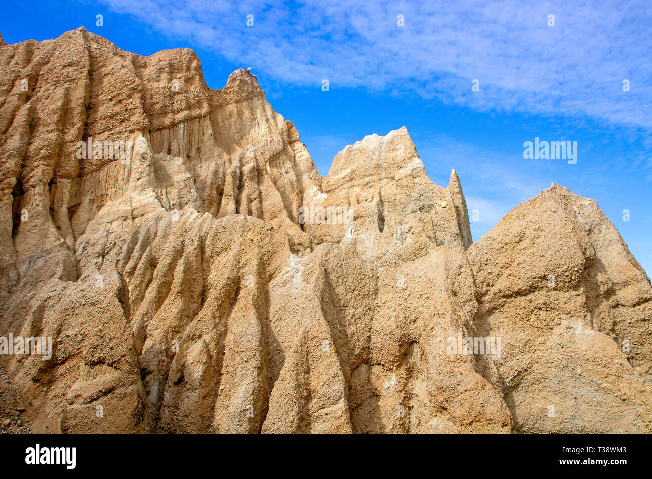 The Clay Cliffs at Omarama Stock Photo