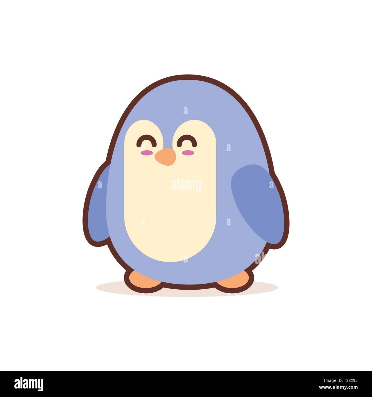 cute little penguin cartoon comic character with smiling face happy emoji  anime kawaii style funny animals for kids concept vector illustration Stock  Vector Image & Art - Alamy