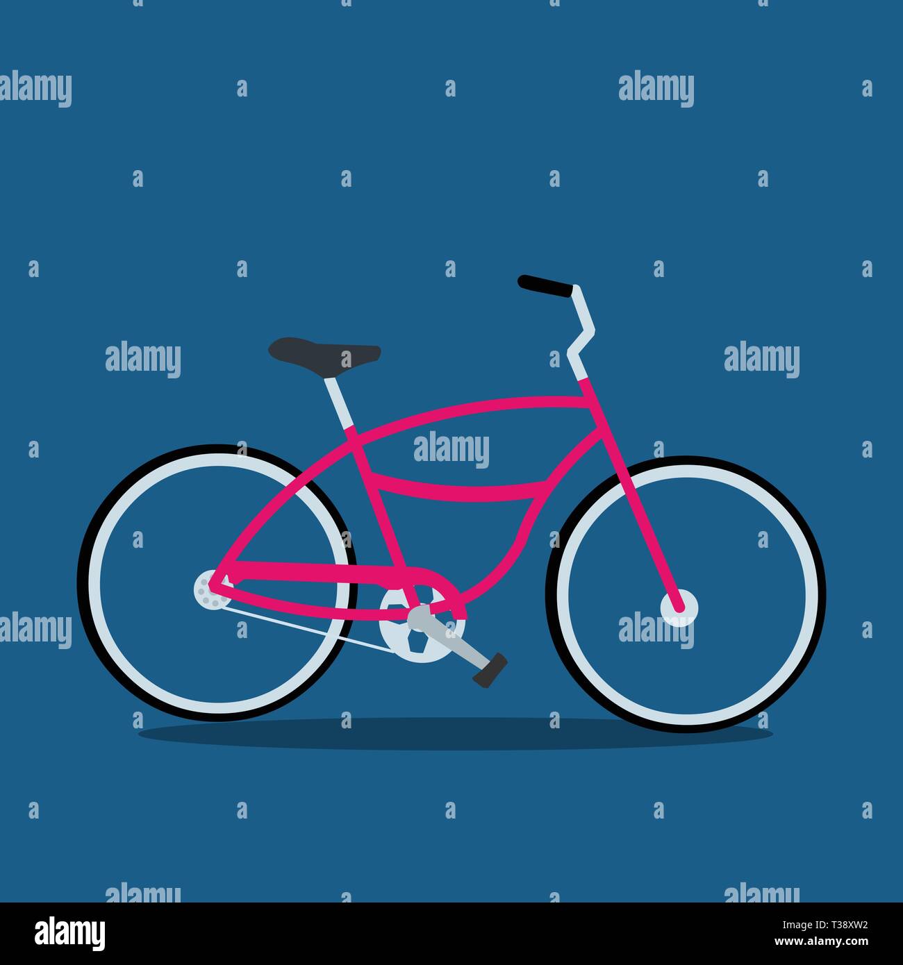 retro bicycle vector icon illustration Stock Vector