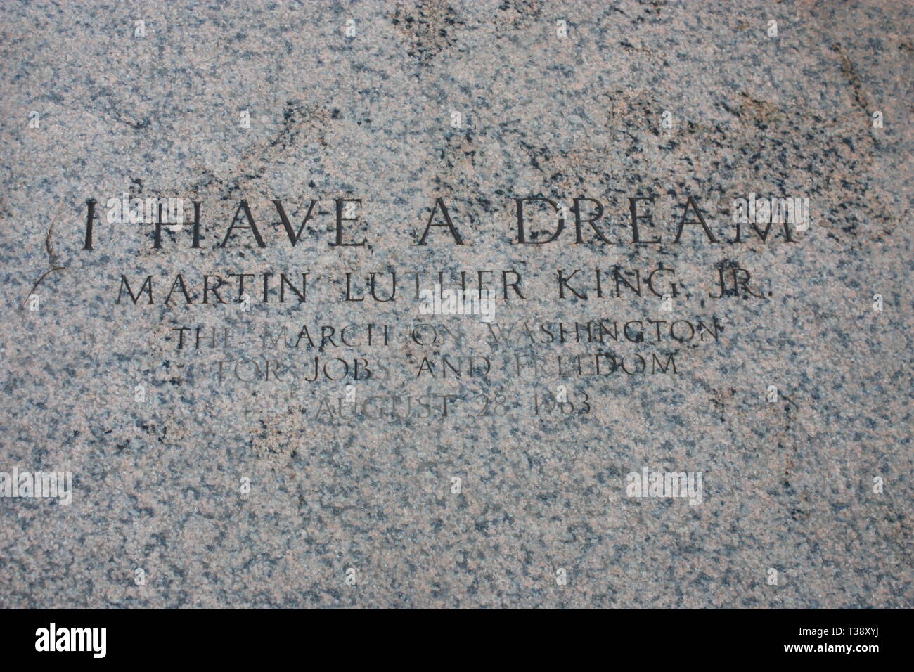 Engraving On Lincoln Memorial Steps At Washington Dc At The Place Where Martin Luther King Jr Did His I Have A Dream Speech August 28 1963 Stock Photo Alamy