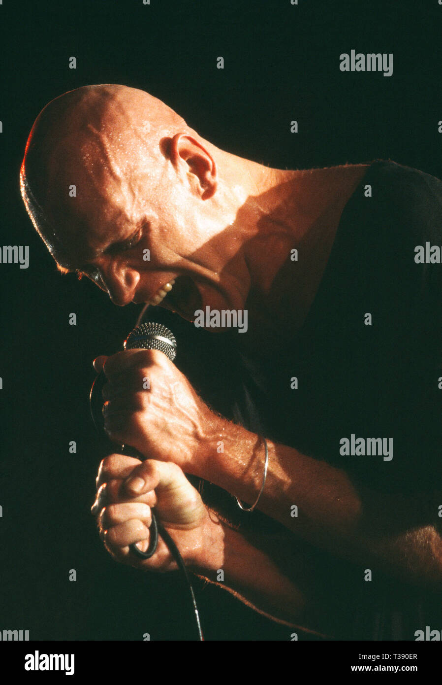 Celebrity Musician Singer Peter Garrett Of Midnight Oil Rock Band On Stage Stock Photo Alamy