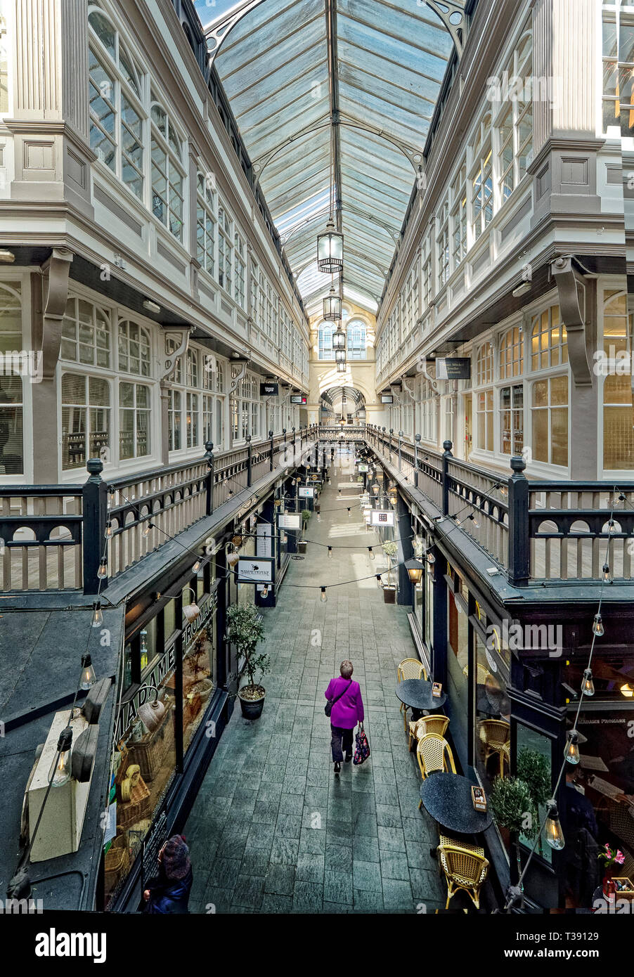 The Castle Arcade, Cardiff. Stock Photo