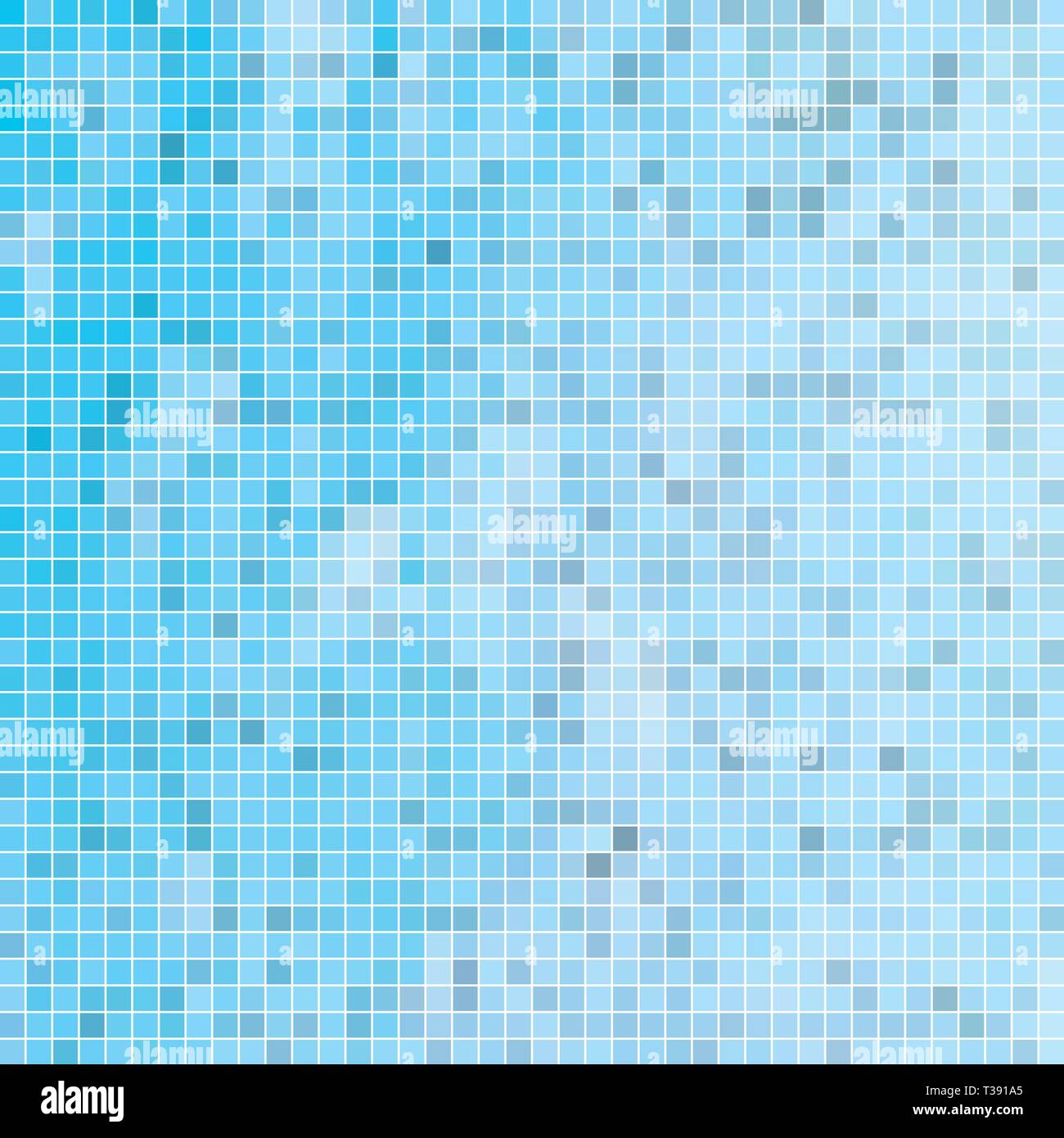 abstract vector square pixel mosaic background - light blue Stock ...