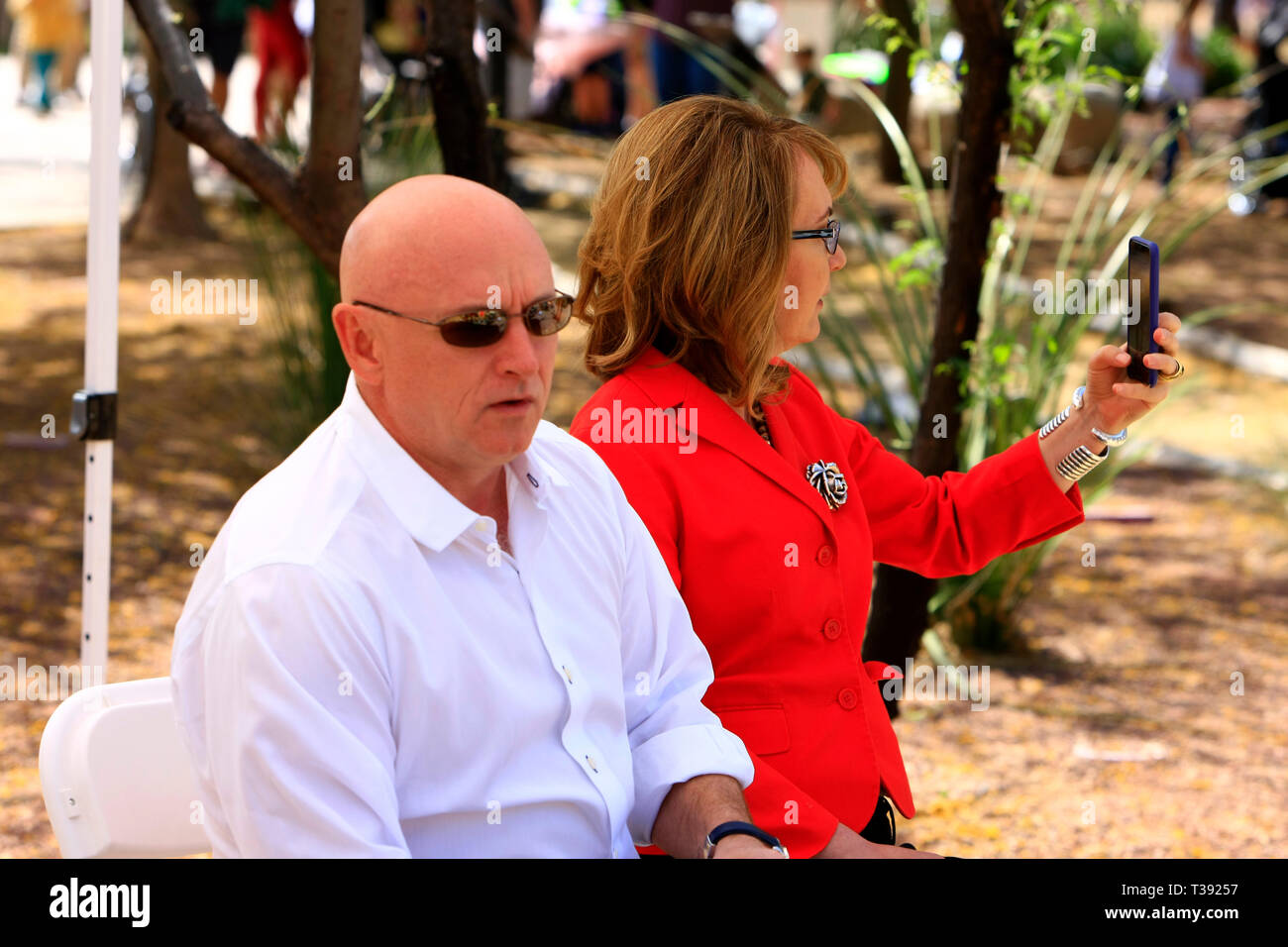 Gabby Giffords and husband Mark Kelly who is running in the 2020