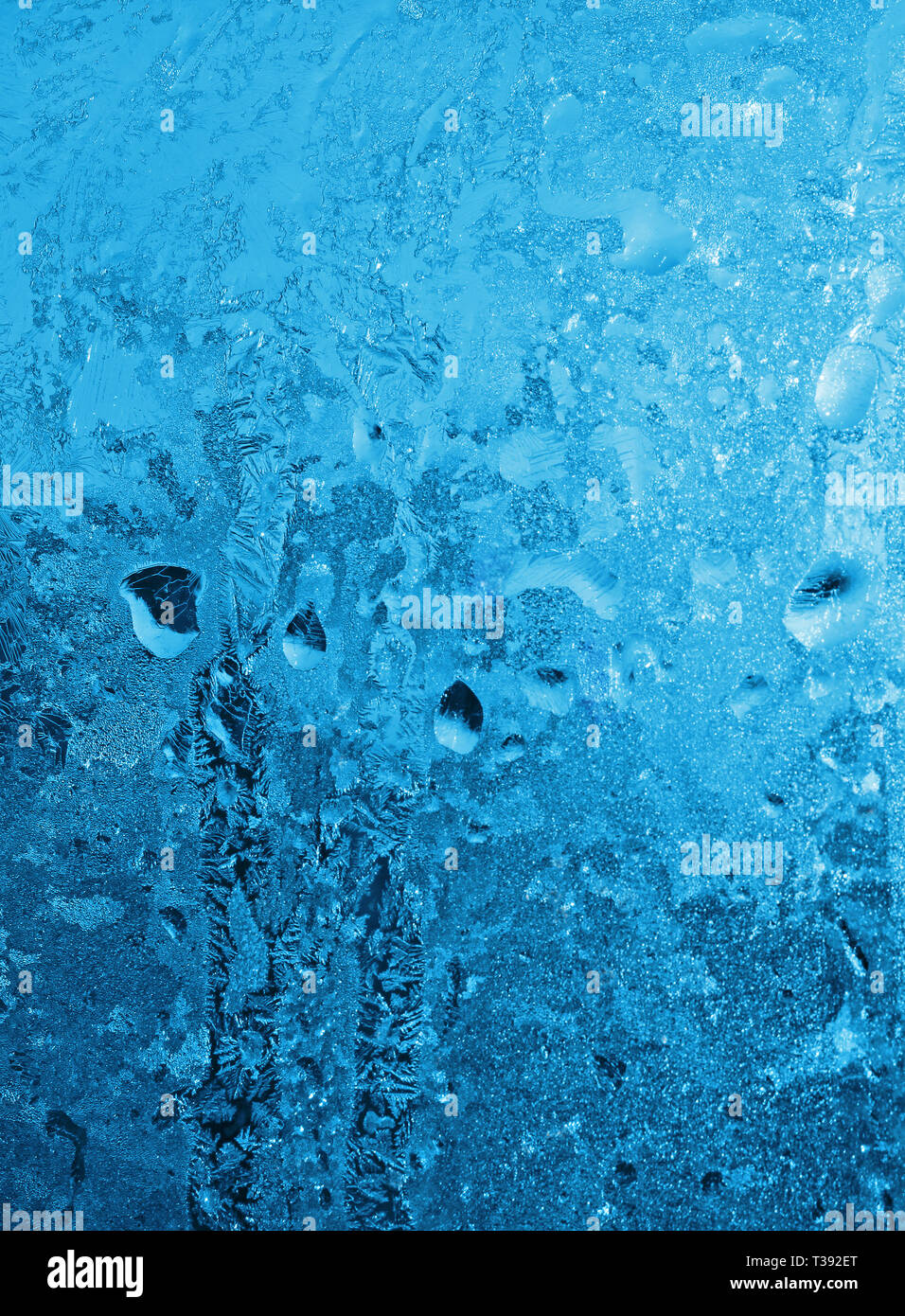 frosty natural pattern on winter glass Stock Photo - Alamy