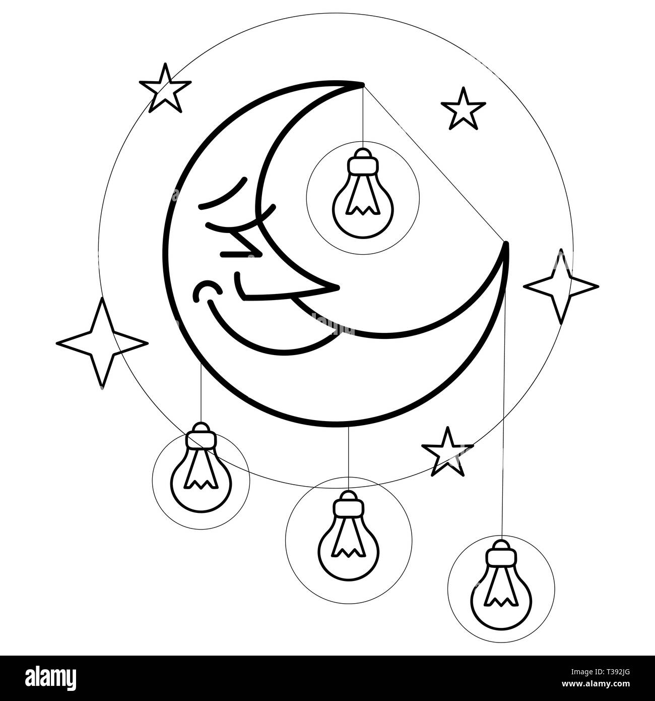 Moon Black And White Printables