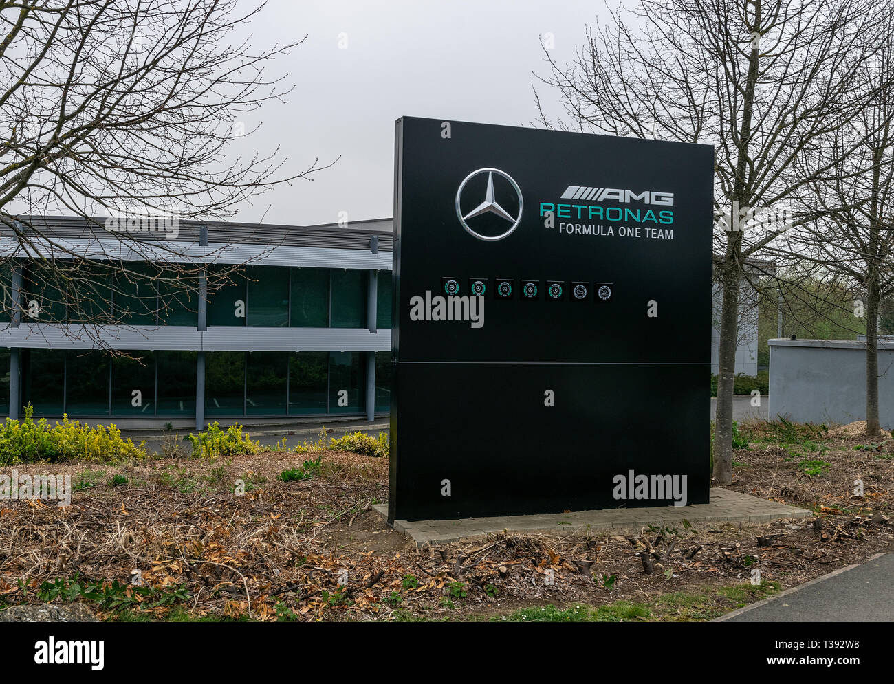 The Mercedes Benz Petronas Engineering Site In Brackley Northamptonshire Which Is Home To The Formula 1 Racing Team Which Is Close To Silverstone Stock Photo Alamy