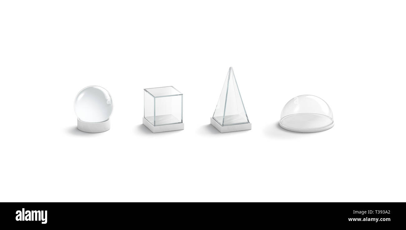 Download Blank White Glass Domes Mockup Set Isolated 3d Rendering Empty Plexiglass Pyramid Ball Cube And Plate Dome Mock Up Clear Transparent Presentatio Stock Photo Alamy