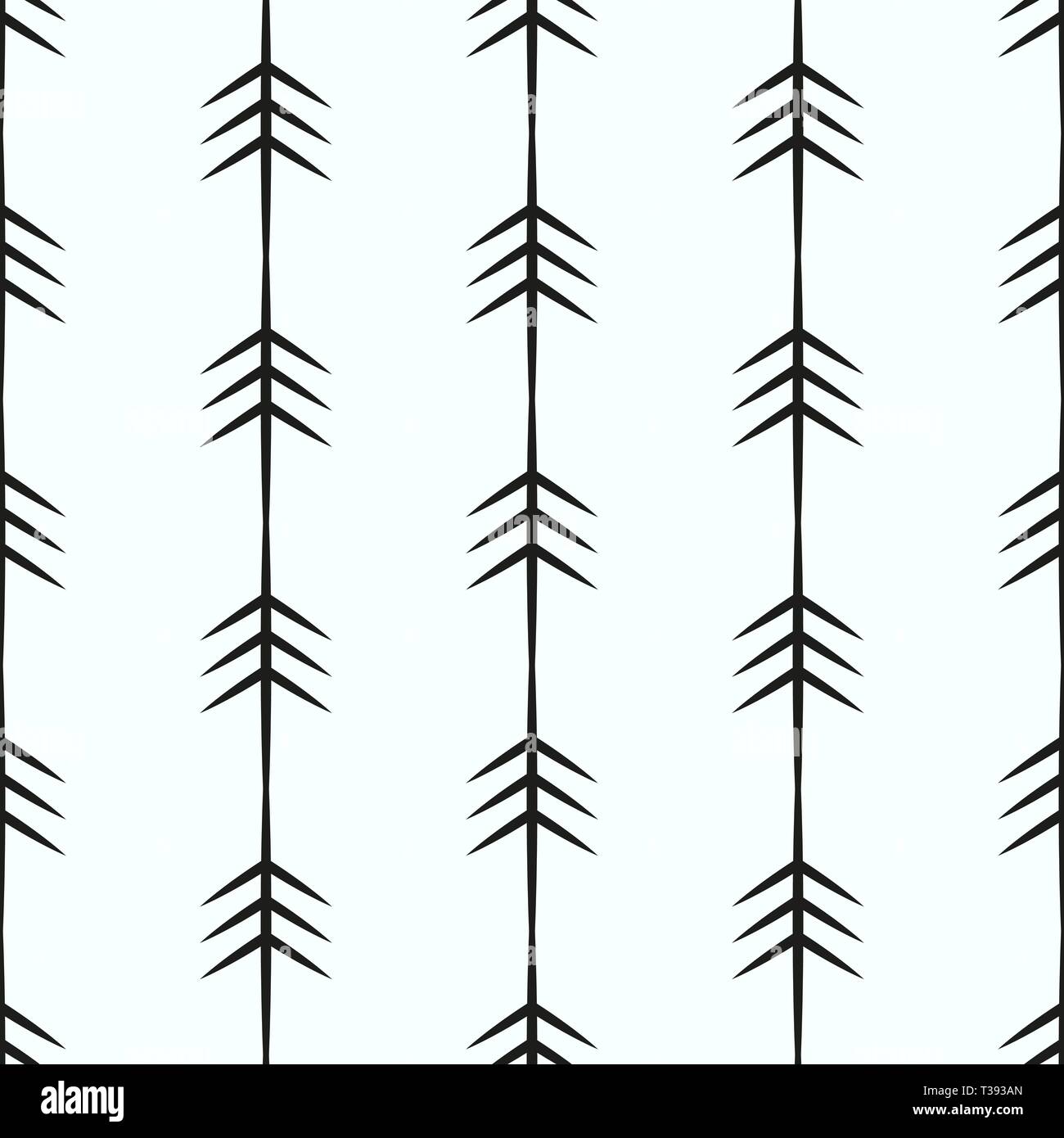black arrows on white background seamless vector pattern illustration ...