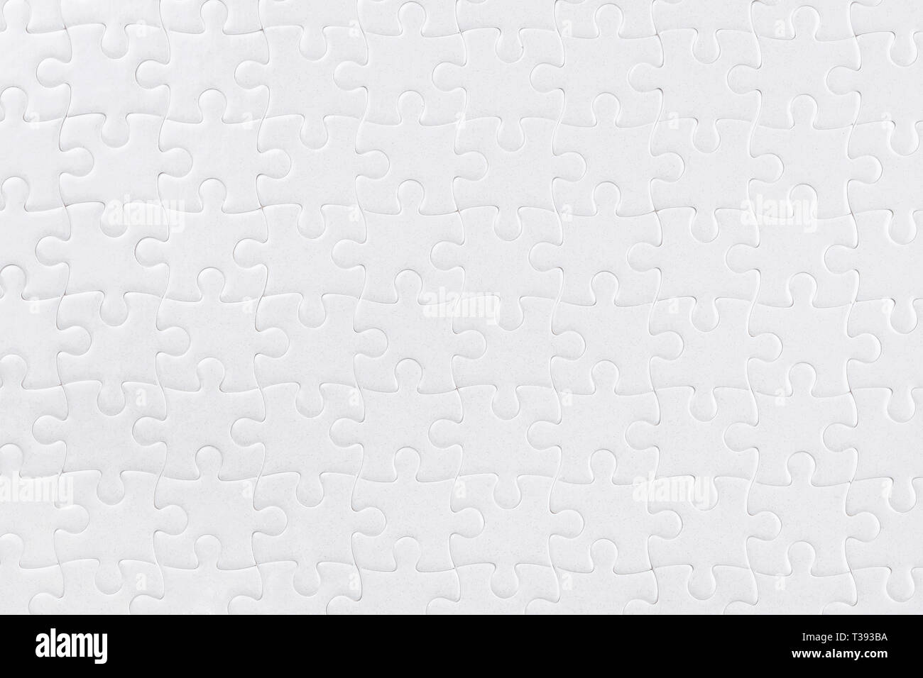 White blank puzzle close up. Background and texture Stock Photo