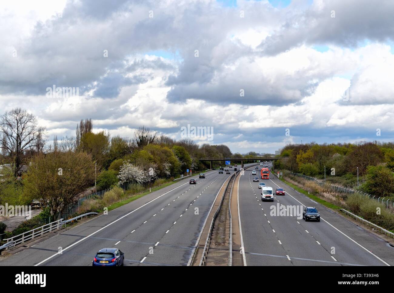 Three Lane Highway High Resolution Stock Photography and Images Alamy