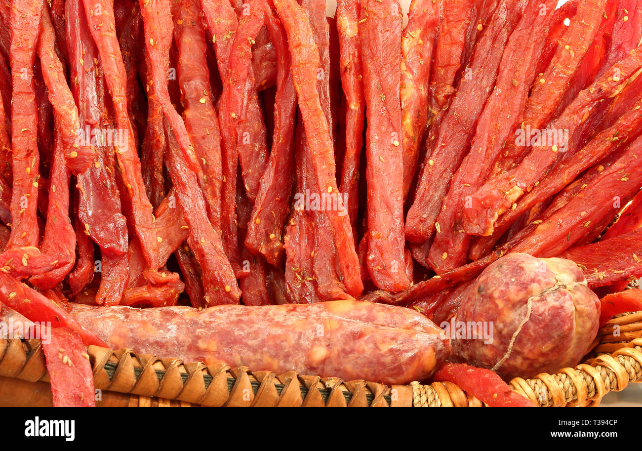 strips of meat seasoned with salt and spices called Coppiette Romane in