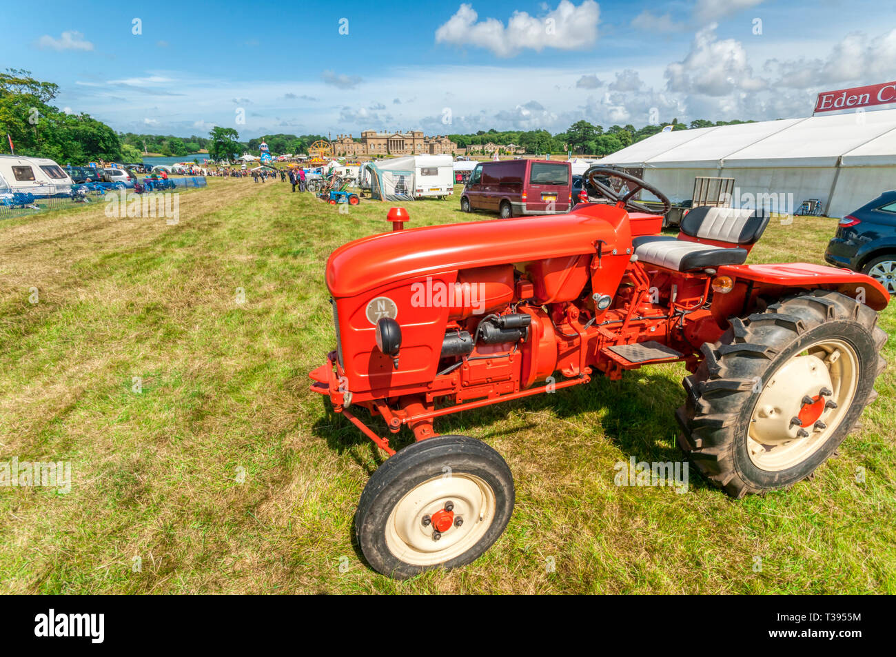 A Renault N73 tractor from the 1960s exhibited at Holkham Country Fair in the grounds of Holkham Hall in North Norfolk. Stock Photo