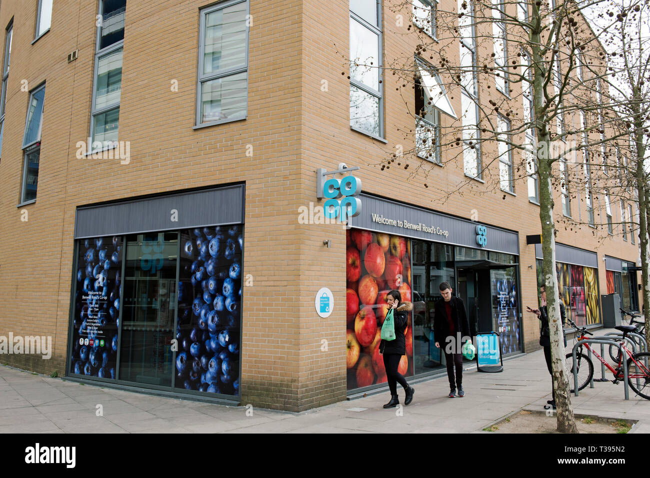 Coop or Cooperative store, Benwell Road branch with people coming out