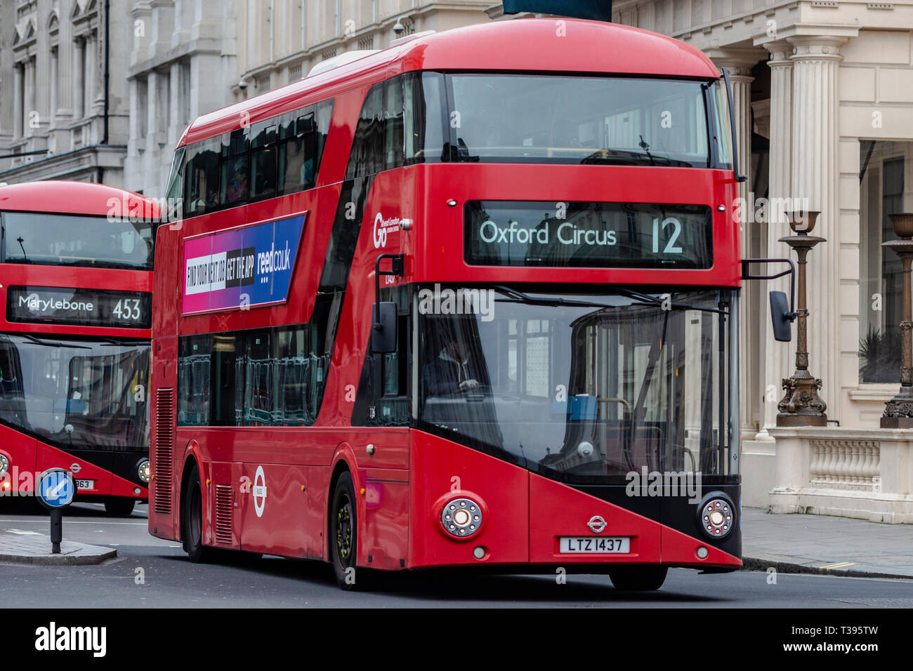 Routemaster red bus, London, Saturday, March 23, 2019.Photo: David Rowland / One-Image.com Stock Photo