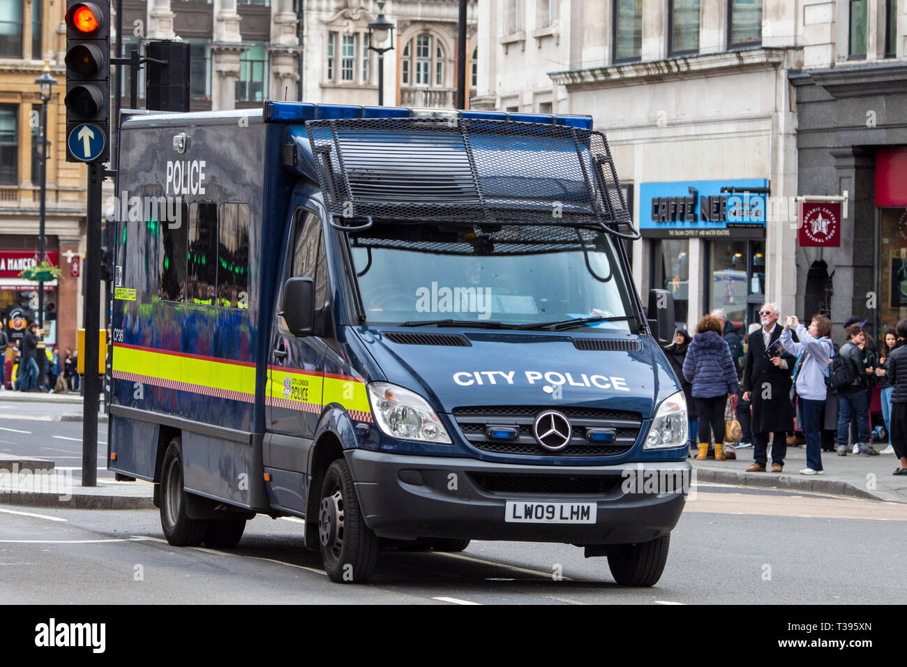 City of London Police Van, London, Saturday, March 23, 2019.Photo: David Rowland / One-Image.com Stock Photo