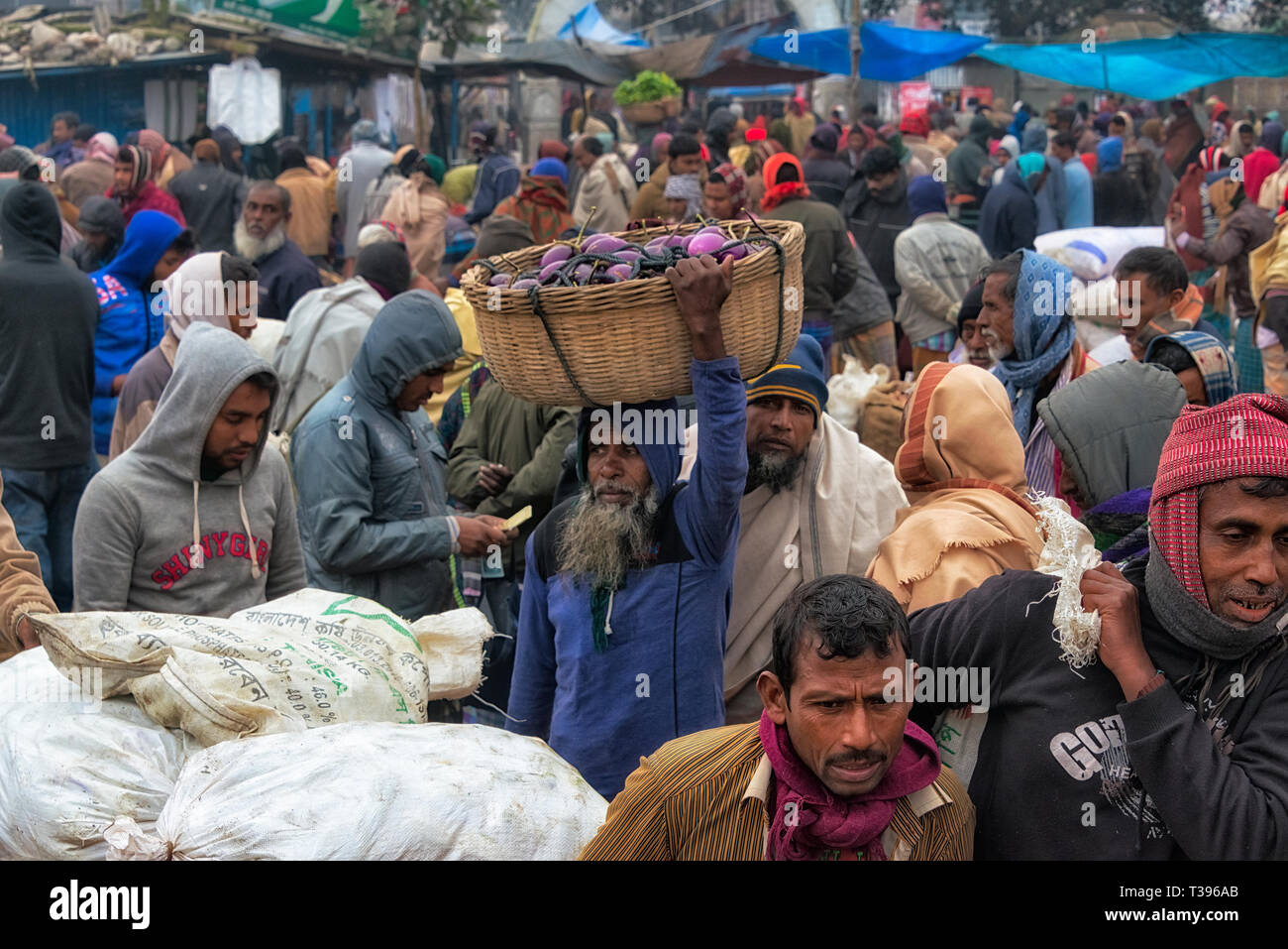 Market, Mahasthan, Bogra District, Rajshahi Division,  Bangladesh Stock Photo
