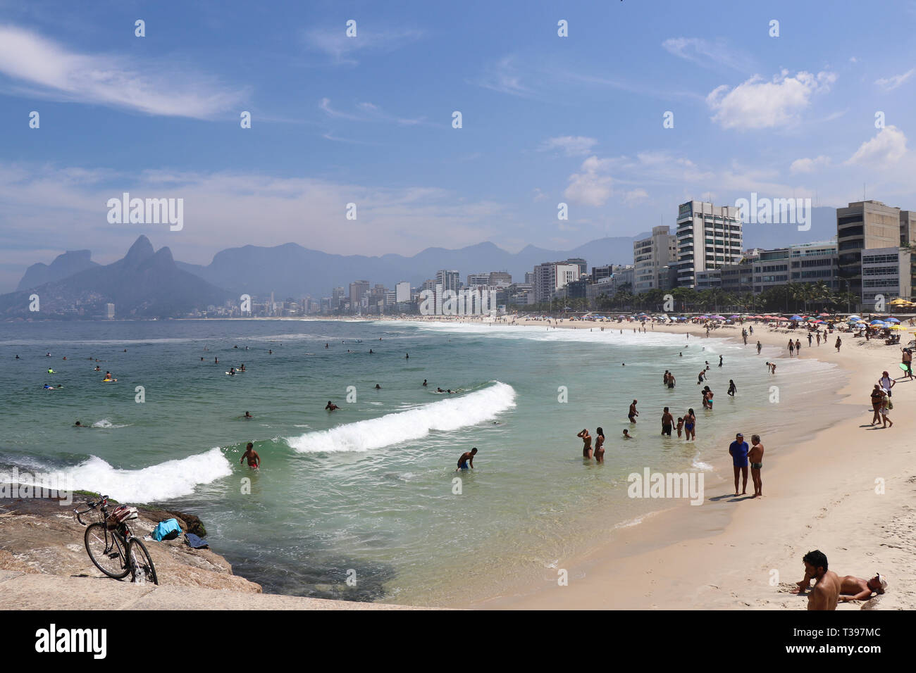 Ipanema beach during summer Stock Photo