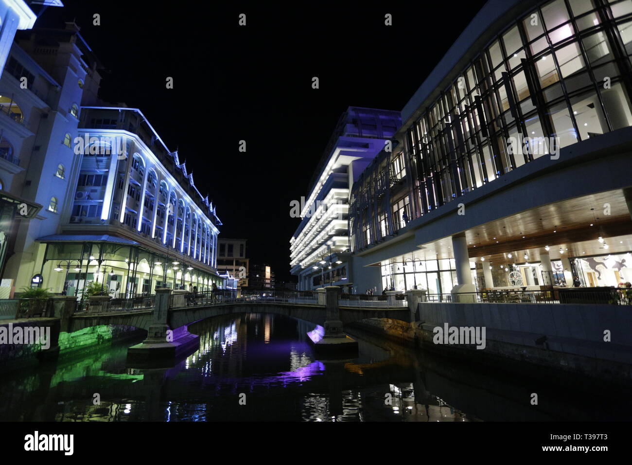 Le Caudan Waterfront in Port-Louis is a unique commercial concept in  Mauritius Stock Photo - Alamy
