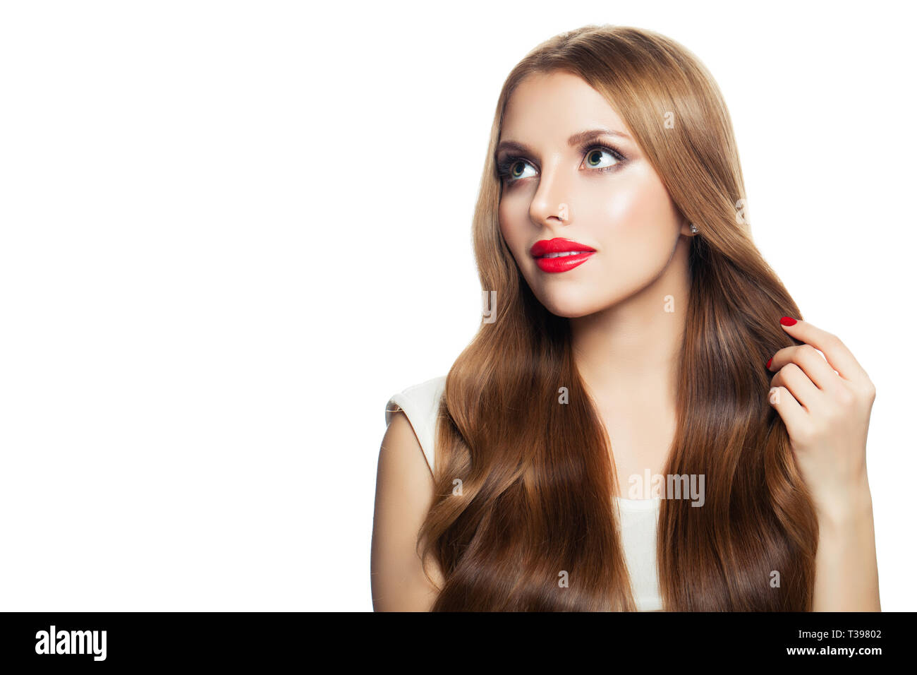 red hair model png