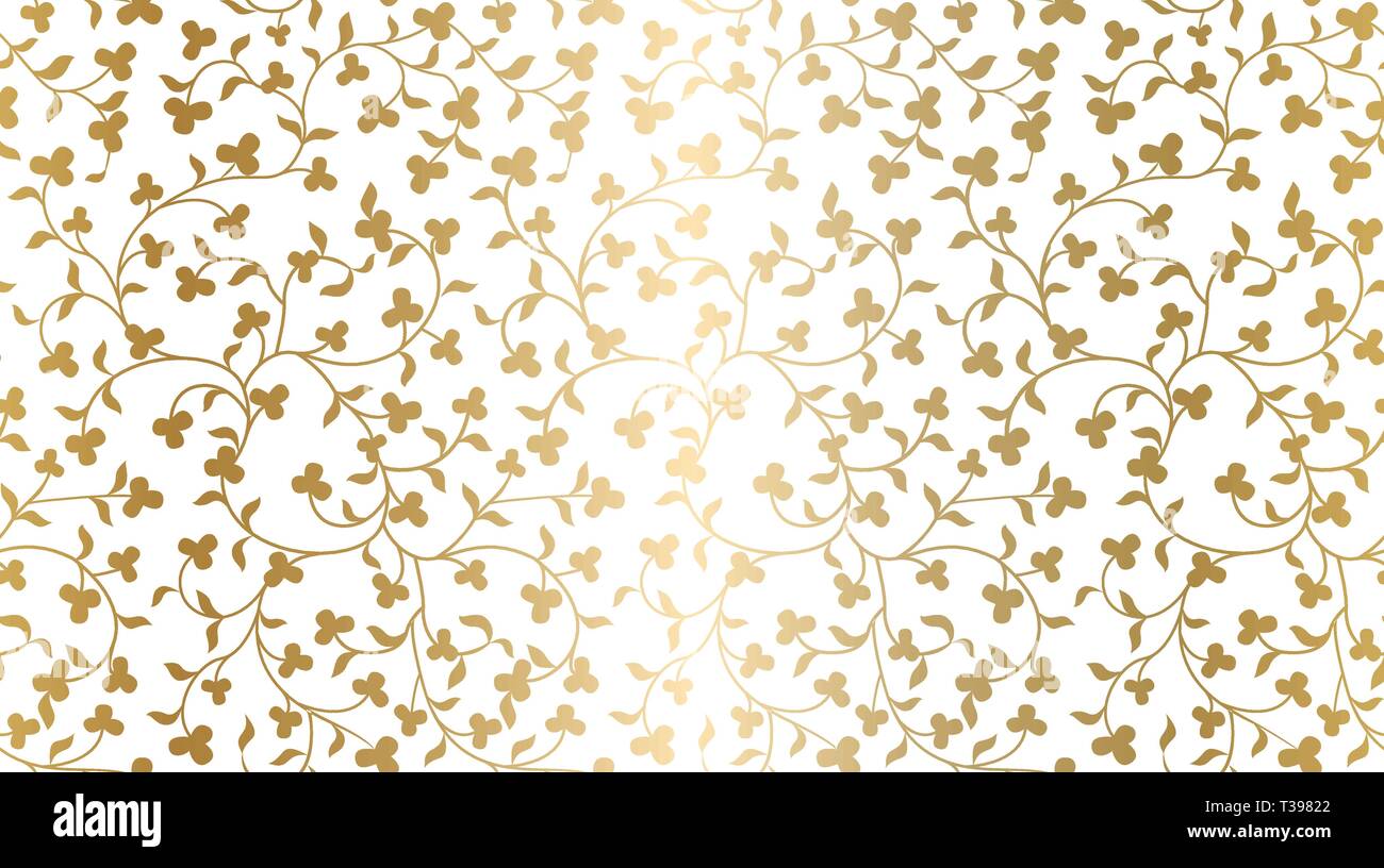 Premium Vector  Luxury white gold flower background