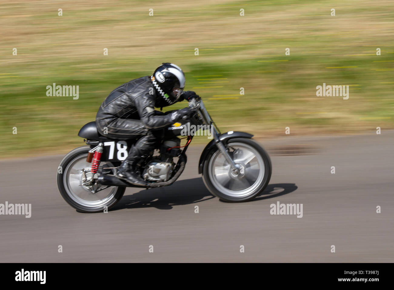 Chorley Lancashire Uk April 19 Hoghton Tower 43rd Motorcycle Sprint Rider 78 Brad Mason From Clitheroe Riding A 1978 125cc Honda Cb 125t Motorbike Stock Photo Alamy