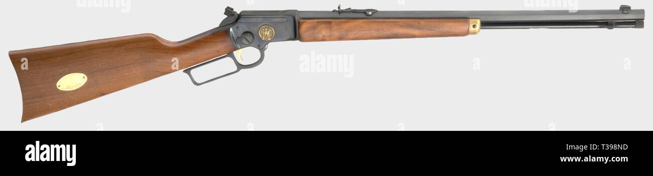Civil long arms, modern systems, Marlin carbine 39 Century Ltd - 100 MARLIN Years, calibre 22 S L & LR, number 8373, Additional-Rights-Clearance-Info-Not-Available Stock Photo
