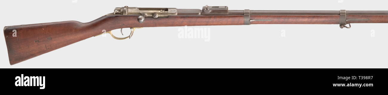 SERVICE WEAPONS, GERMAN EMPIRE, infantry rifle M 1871, Spandau, calibre 11 mm, number 142, Additional-Rights-Clearance-Info-Not-Available Stock Photo