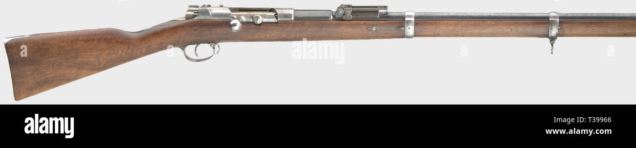 SERVICE WEAPONS, WURTTEMBERG, infantry rifle M 71/84, Mauser, calibre 11 mm, number 18819, Additional-Rights-Clearance-Info-Not-Available Stock Photo