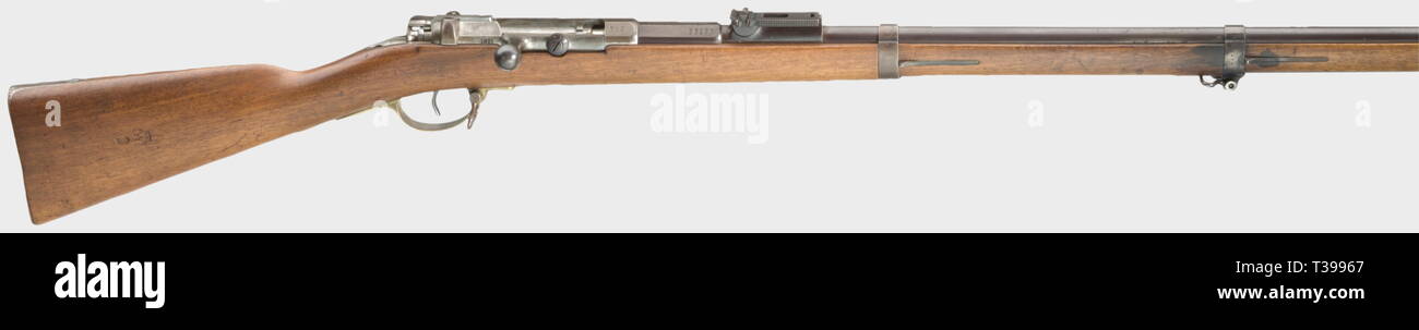 SERVICE WEAPONS, WURTTEMBERG, infantry rifle M 1871, Mauser Oberndorf, calibre 11 mm, number 1479K, Additional-Rights-Clearance-Info-Not-Available Stock Photo