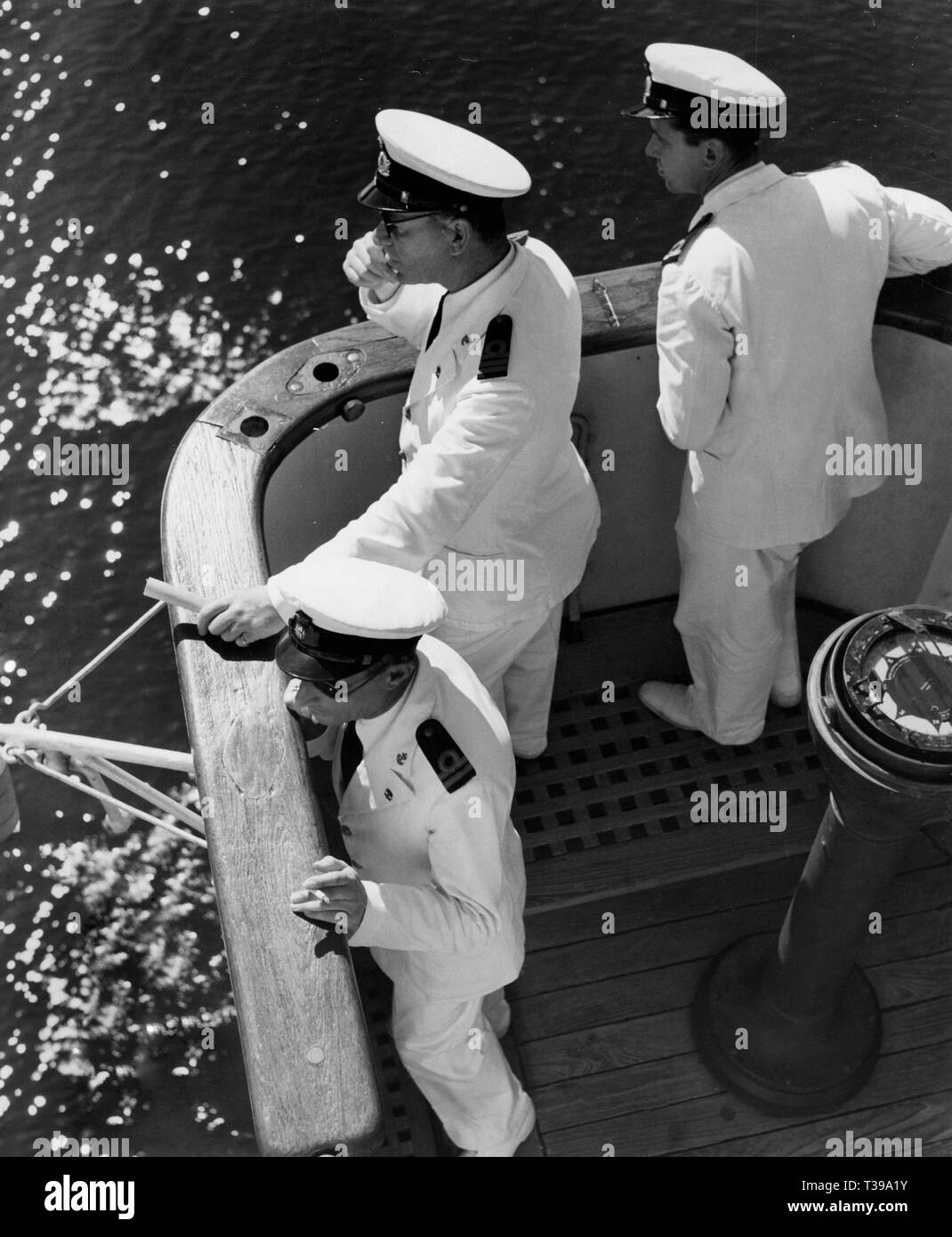 naval officers, 1950-60 Stock Photo