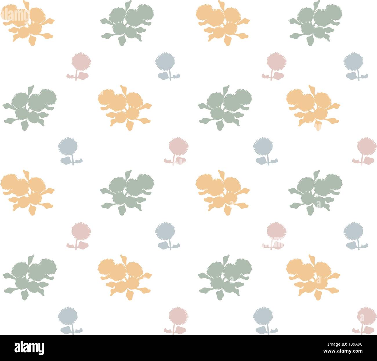 Cute pattern in small flower. Small white flowers. Blue background. Ditsy floral background. The elegant the template for fashion prints. Stock Vector