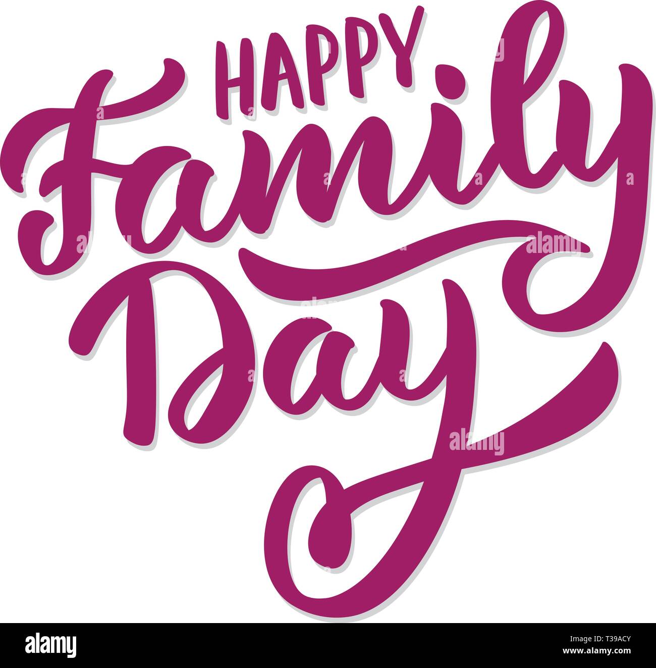 A Beautiful card of Happy family day with stylish calligraphy