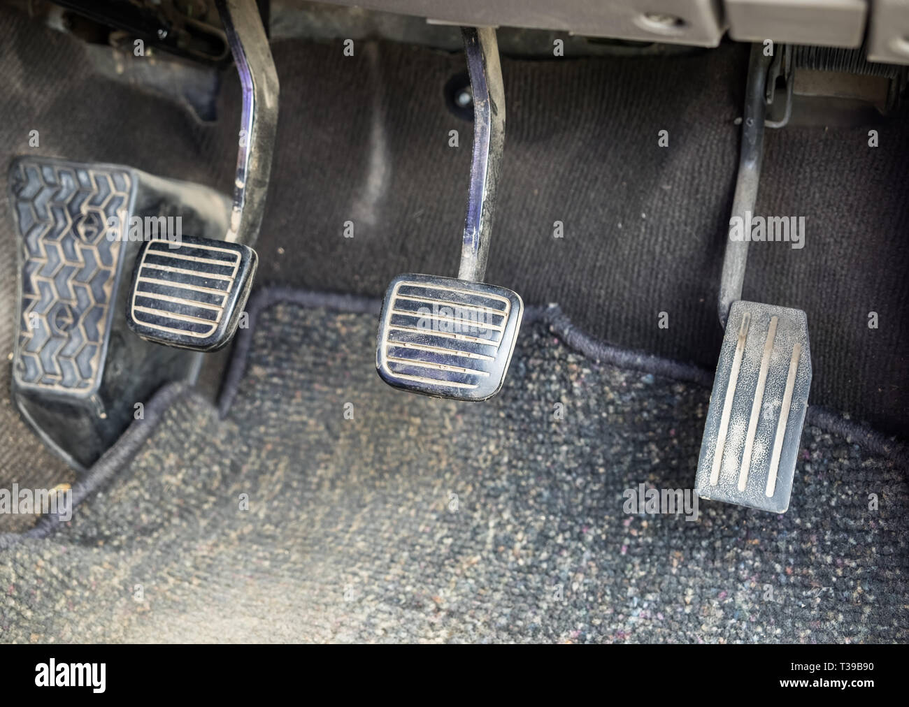 Control pedel brake clutch and accelerator Stock Photo Alamy