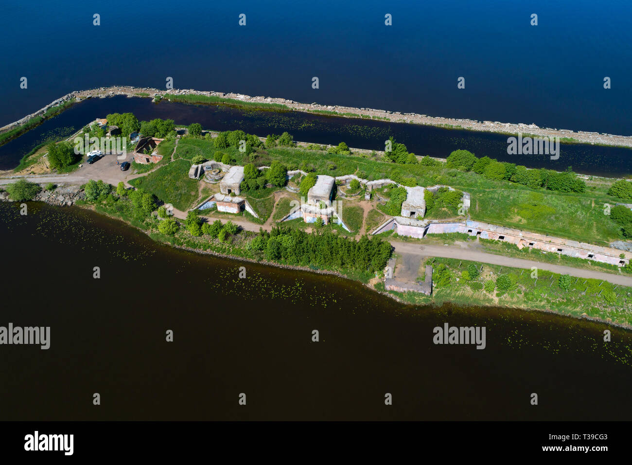 A view from the height of the artillery position of