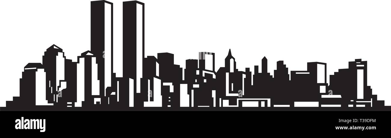 City Skyline Illustration Stock Vector Image & Art - Alamy