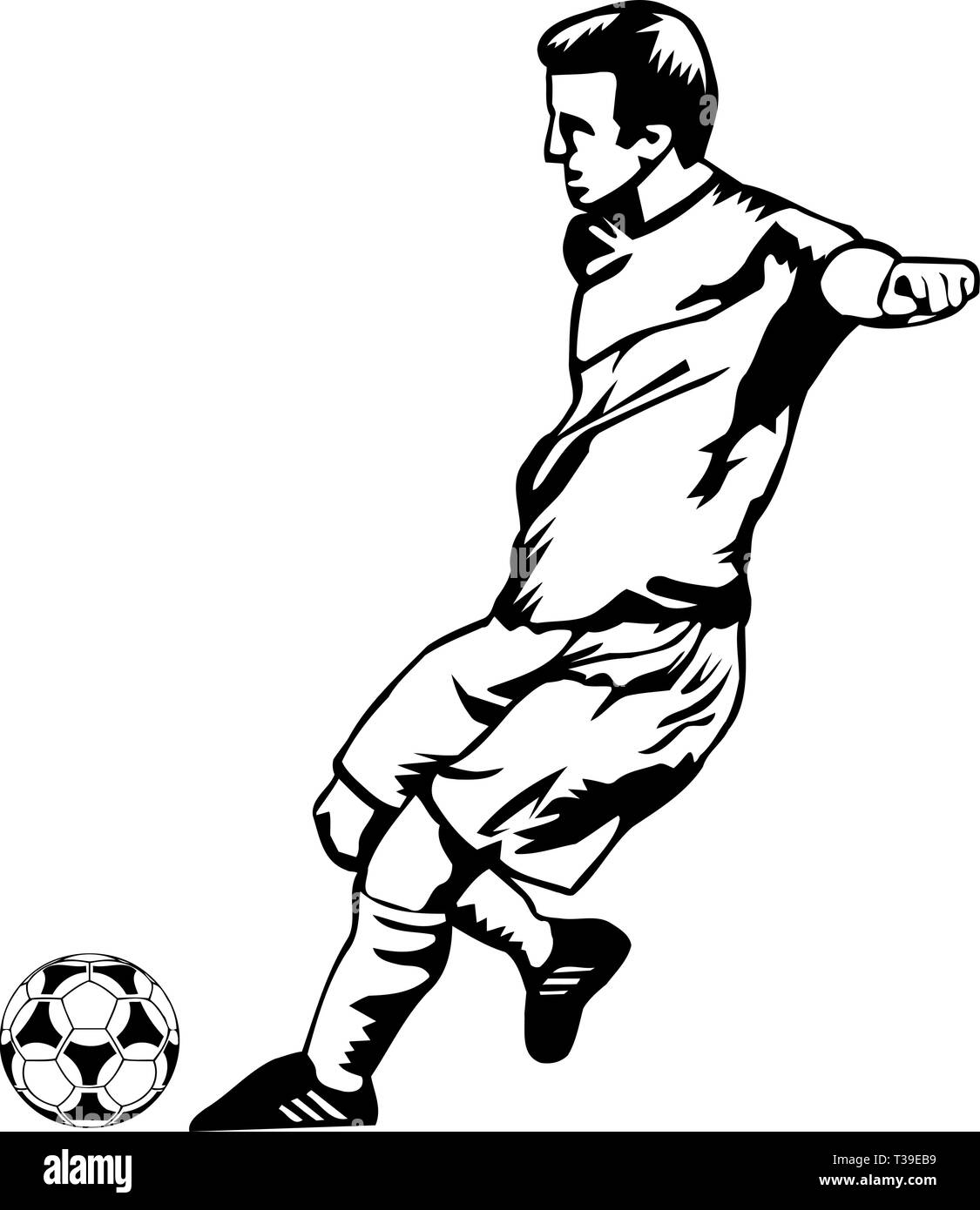 Soccer Player Vector Illustration Stock Vector