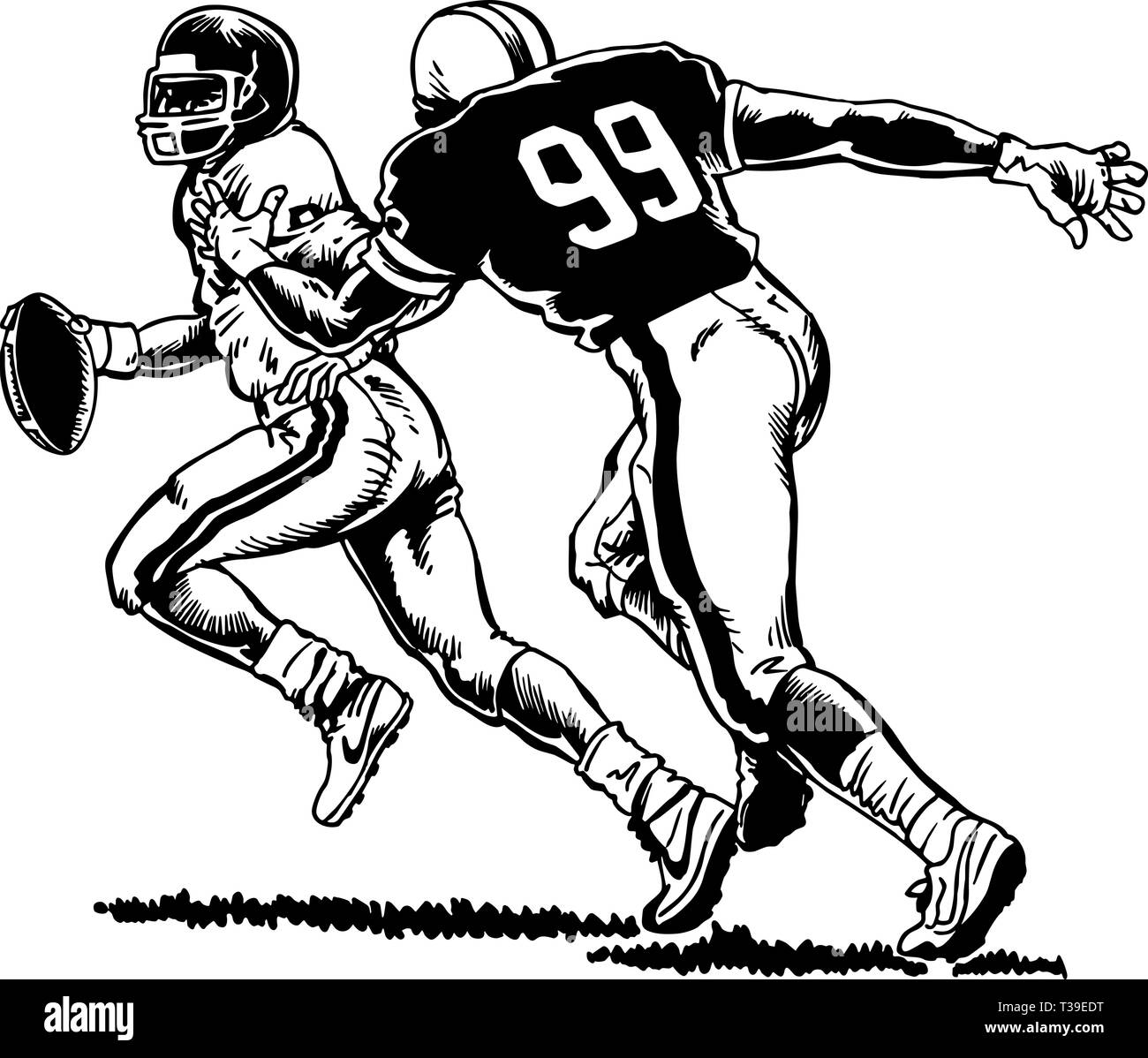 Football Player Vector Illustration Stock Vector Image & Art Alamy