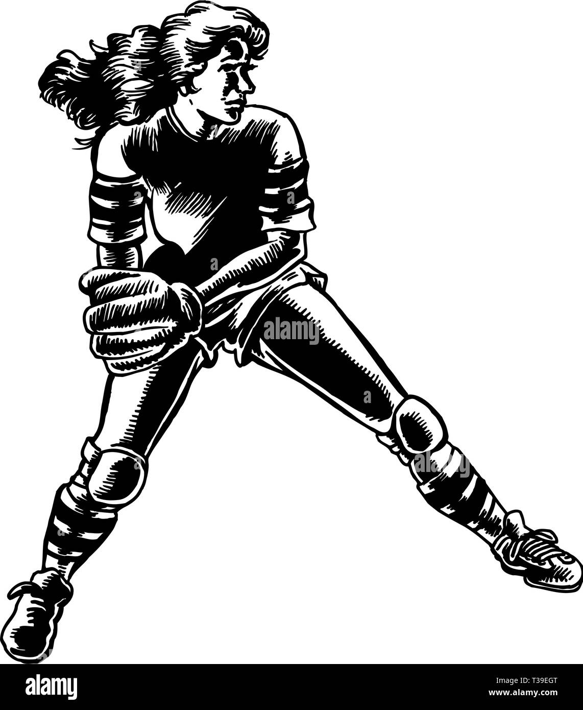 softball player black and white