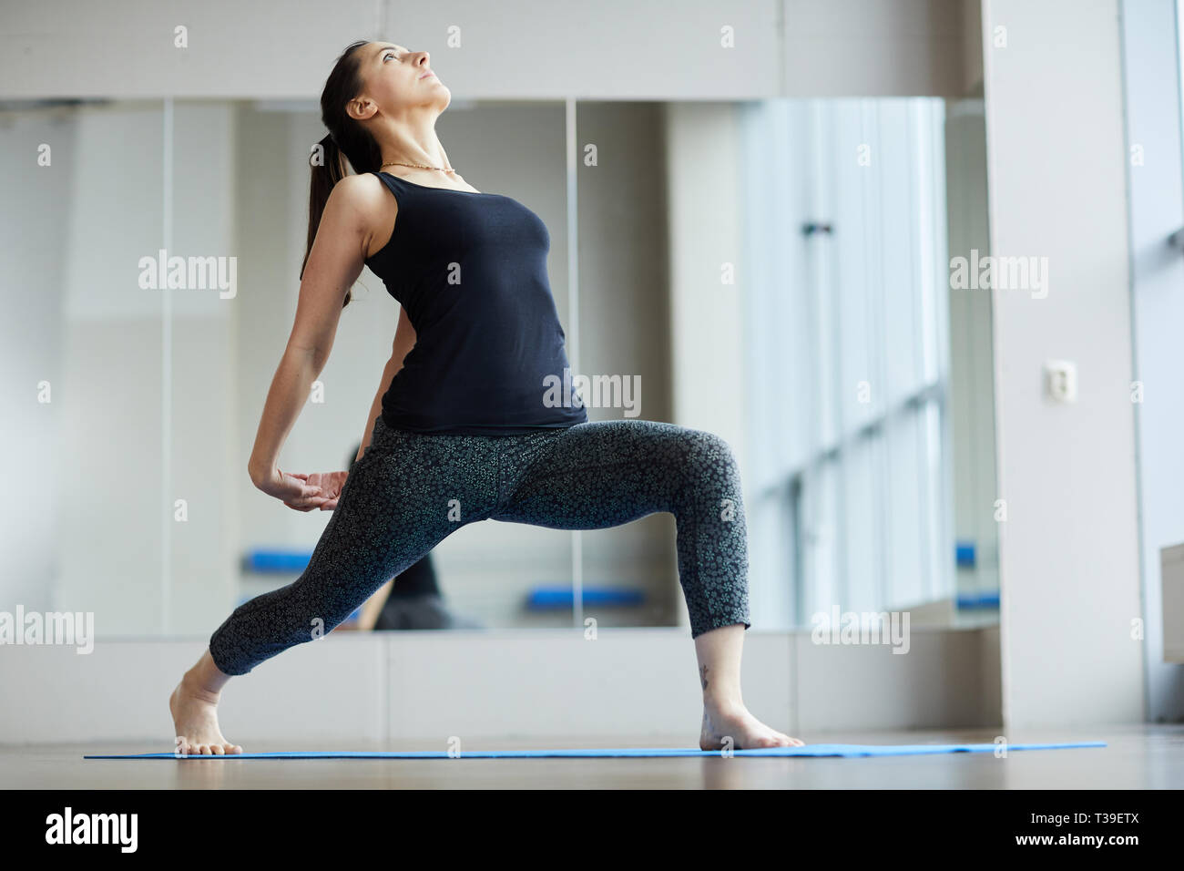 Strengthening back muscles with yoga Stock Photo Alamy